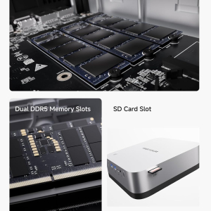 MINISFORUM Mini PC AI X1 Pro Barebone with AMD Ryzen AI 9 HX370(12C/24 T)&AMD Radeon 890M Mini Gaming PC,8K Quad Output(HDMI+DP+2xUSB4),Dual 2.5 LAN/WIFI7/BT5.4/Oculink,Copilot...