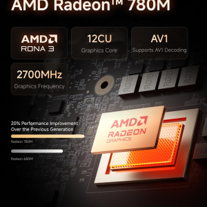 MINISFORUM UM880 Plus Mini PC AMD Ryzen 7 8845HS 8C/16T Desktop Computer 32GB RAM 1TB SSD HDMI/DP/USB4 port, AMD Radeon 780M, 2.5G RJ45 and 4 USB Ports