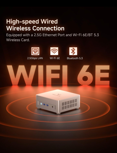 MINISFORUM UM880 Plus Mini PC AMD Ryzen 7 8845HS 8C/16T Desktop Computer 32GB RAM 1TB SSD HDMI/DP/USB4 port, AMD Radeon 780M, 2.5G RJ45 and 4 USB Ports