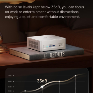 MINISFORUM UM880 Plus Mini PC AMD Ryzen 7 8845HS 8C/16T Desktop Computer 32GB RAM 1TB SSD HDMI/DP/USB4 port, AMD Radeon 780M, 2.5G RJ45 and 4 USB Ports