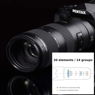 PENTAX HD -D FA 70-210mm F4ED SDM WR : Telephoto zoom lens for DSLR cameras, powerful with constant f/4 aperture, weather-resistant construction, min. Focusing distance of 0.95...