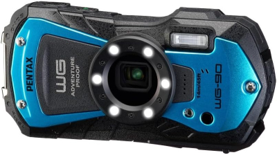 PENTAX WG-90 Blue - Standard-class, waterproof digital compact camera, designed for casual underwater photography to a depth of 14 meters