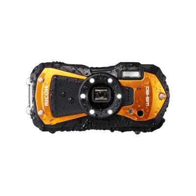 Ricoh WG-80 Orange Waterproof Digital Camera Shockproof Freezeproof Crushproof 03127