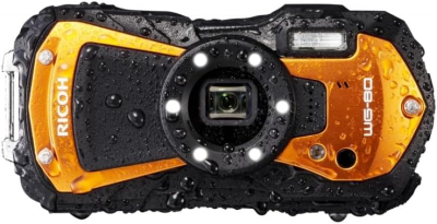 Ricoh WG-80 Orange Waterproof Digital Camera Shockproof Freezeproof Crushproof 03127