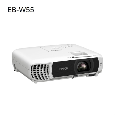 Epson EB-W55 1200x800 WXGA Projector, 4000 ANSI Lumens, 3LCD, 320-inch Display, Built-in 2W Speaker