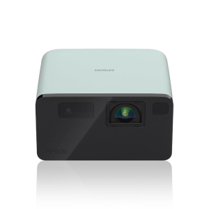 Epson EF-21G Mini Smart 3LCD Projector, Full HD, 1000 Lumens, 150 Inch Display with HDR, Google TV, Dolby Atmos Sound, Gaming & Home Cinema Laser Projector - Smoke Ice Green