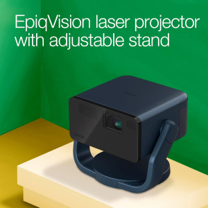 Epson EF-22N Mini Smart 3LCD Projector with Pan & Tilt Stand, Full HD,1000 Lumens,150 Inch Display with HDR, Google TV, Dolby Atmos Sound, Gaming & Home Cinema Laser Projector -...