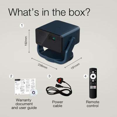 Epson EF-22N Mini Smart 3LCD Projector with Pan & Tilt Stand, Full HD,1000 Lumens,150 Inch Display with HDR, Google TV, Dolby Atmos Sound, Gaming & Home Cinema Laser Projector -...