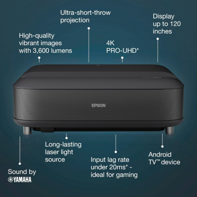 Epson EH-LS650B 4K PRO UHD Ultra Short Throw Projector