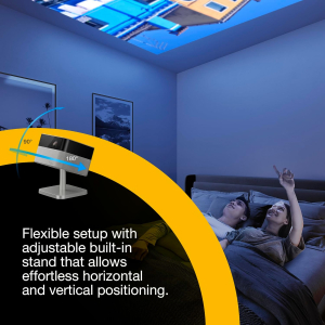 Epson Lifestudio Flex Plus EF-72 Oak, Portable Smart Projector, Sound by Bose, Google TV, 4K Pro UHD, Ambient Lighting, Adjustable Stand, Indoor/Outdoor Use, 5-year warranty*