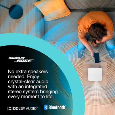 Epson Lifestudio Pop EF-61W Diamond White, Portable Smart Projector, Sound by Bose, Google TV, Full HD, Indoor/Outdoor Use, 5-year warranty*