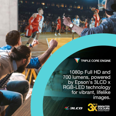 Epson Lifestudio Pop EF-61W Diamond White, Portable Smart Projector, Sound by Bose, Google TV, Full HD, Indoor/Outdoor Use, 5-year warranty*