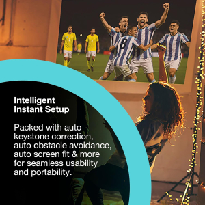 Epson Lifestudio Pop Plus EF-62N Metallic Navy, Portable Smart Projector, Sound by Bose, Google TV, 4K Pro UHD, Indoor/Outdoor Use, 5-year warranty*
