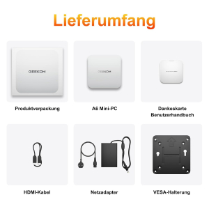 GEEKOM A6 Mini PC with AMD Ryzen 7 6800H, 3 Year Support, Metal Case, 32GB DDR5 1TB M.2 SSD, Mini Computer for Games/Office/HTPC, USB4x2, 4K Quad Display, WiFi 6E, Windows 11 Pro