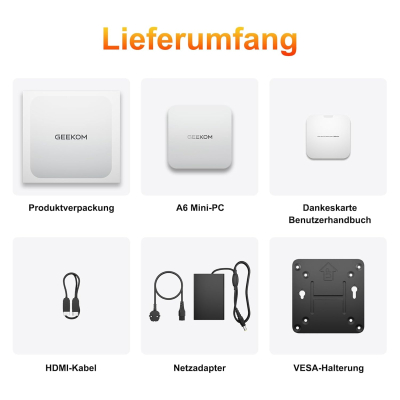 GEEKOM A6 Mini PC with AMD Ryzen 7 6800H, 3 Year Support, Metal Case, 32GB DDR5 1TB M.2 SSD, Mini Computer for Games/Office/HTPC, USB4x2, 4K Quad Display, WiFi 6E, Windows 11 Pro