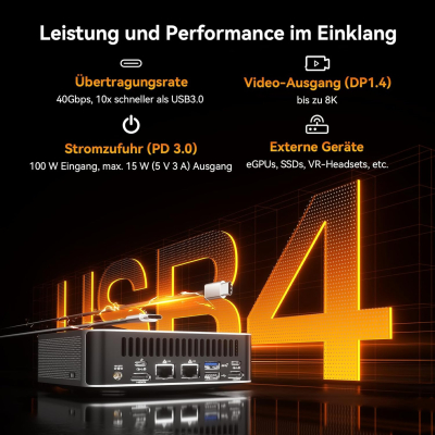GEEKOM AI Mini PC A8 Max with AMD Ryzen 9 8945HS, 3 Year Warranty, 32 GB DDR5 RAM (Not Fixed LPDDR) 1 TB SSD, Micro PC W-11 Pro | 8 USB Ports | 8K UHD | Dual LAN Port, for...