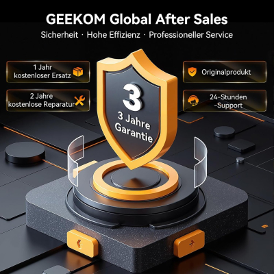 GEEKOM AI Mini PC A8 Max with AMD Ryzen 9 8945HS, 3 Year Warranty, 32 GB DDR5 RAM (Not Fixed LPDDR) 1 TB SSD, Micro PC W-11 Pro | 8 USB Ports | 8K UHD | Dual LAN Port, for...