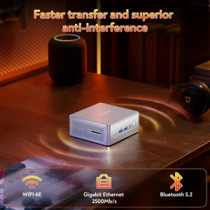 GEEKOM AI Mini PC AE8, Windows 11 Pro Mini Computer, with AMD Ryzen 9 8945HS (up to 5.2 GHz), 32GB DDR5 5600MHz + 1TB SSD Mini PC Gaming, AMD Radeon 780M/USB 4.0/WiFi 6E/BT5.2...