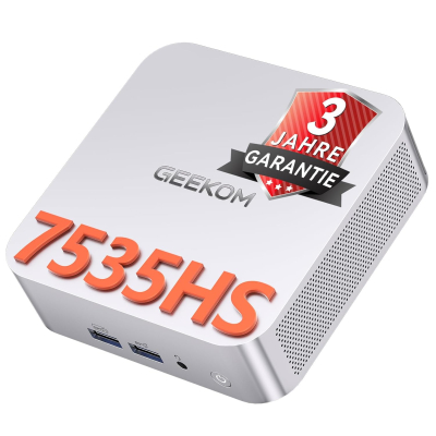 GEEKOM AI Mini PC AE8, Windows 11 Pro Mini Computer, with AMD Ryzen 9 8945HS (up to 5.2 GHz), 32GB DDR5 5600MHz + 1TB SSD Mini PC Gaming, AMD Radeon 780M/USB 4.0/WiFi 6E/BT5.2...