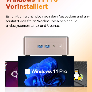 GEEKOM Mini PC A5 with AMD Ryzen 5 7430U, 16GB RAM (Expandable, Not LPDDR) 512GB SSD, Windows 11 Pro Ultra Quiet Compact Desktop PC with Dual HDMI 8K Output & SD Card Slot for...