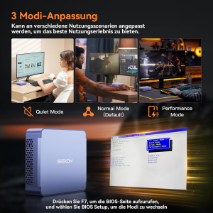 GEEKOM Mini PC AX8 Max Windows 11 Pro Pre-Installed with AMD Ryzen 7 8745HS, 1TB SSD + 16GB DDR5, AMD Radeon 780M | 2.5Gbps Dual LAN Port | 8K Quad Display | 2xUSB4 for...