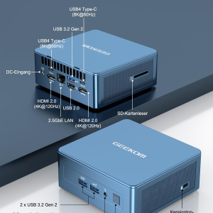 GEEKOM Mini PC Mini IT13, Intel i9-13900H Mini Computer (14 Cores, 20 Threads, up to 5.4 GHz), 32 GB DDR4 2 TB SSD Mini PC Windows 11 Pro, NUC13 i9 Mini Desktop PC, 8K Iris Xe...