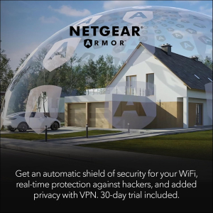 NETGEAR Nighthawk Tri-Band WiFi 7 Router (RS300) – security features, BE9300 wireless speed (up to 9.3 Gbps) – covers up to 2,500 sq.ft., 100 devices – 2.5 GB internet port