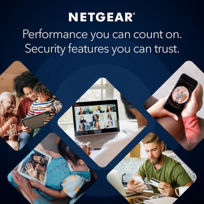NETGEAR Nighthawk WiFi 7 Router (RS600) – Security Features, BE3600 Wireless Speed (up to 18.0 Gbps) - Covers up to 2,700 sq. ft., 150 Devices – 10 Gig Internet Port