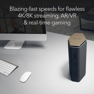 NETGEAR Nighthawk WiFi 7 Router (RS600) – Security Features, BE3600 Wireless Speed (up to 18.0 Gbps) - Covers up to 2,700 sq. ft., 150 Devices – 10 Gig Internet Port