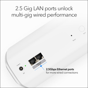 NETGEAR Orbi 770 Series Tri-band WiFi 7 Mesh Add-on Satellite (RBE770) – Works with Orbi RBE772 and RBE773 – Adds Coverage up to 180 m2-2.5 Gig Internet Port, BE11000 802.11be...