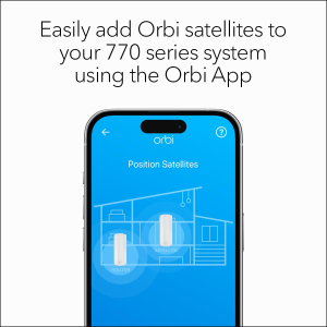 NETGEAR Orbi 770 Series Tri-band WiFi 7 Mesh Add-on Satellite (RBE770) – Works with Orbi RBE772 and RBE773 – Adds Coverage up to 180 m2-2.5 Gig Internet Port, BE11000 802.11be...