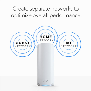 NETGEAR Orbi 770 Series Tri-band WiFi 7 Mesh Network System (RBE772) - Router + 1 Satellite Extender, Security Features, Up to 11Gbps, Covers up to 5,500 sq.ft., 100 Devices,...