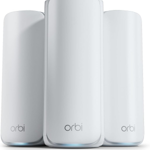 NETGEAR Orbi 770 Series Tri-Band WiFi 7 Mesh Network System (RBE773) - Router + 2 Satellite Extenders, Security Features, Up to 11Gbps, Covers up to 6,750 sq.ft, 100 Devices,...