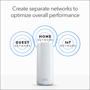 NETGEAR Orbi 770 Series Tri-Band WiFi 7 Mesh Network System (RBE773) - Router + 2 Satellite Extenders, Security Features, Up to 11Gbps, Covers up to 6,750 sq.ft, 100 Devices,...