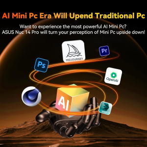 NUC 14 Pro AI Mini PC, Ultra 7 155H (16C/22T, Up to 4.8GHz) Mini Computer, 32GB DDR5 Ram & 1TB PCIe 4.0 SSD Desktop Computer Intel Arc Gpu/AI GC/AI Boost/AI Ready/BT5.3/WiFi...
