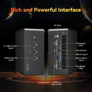 NUC 14 Pro AI Mini PC, Ultra 7 155H (16C/22T, Up to 4.8GHz) Mini Computer, 32GB DDR5 Ram & 1TB PCIe 4.0 SSD Desktop Computer Intel Arc Gpu/AI GC/AI Boost/AI Ready/BT5.3/WiFi...
