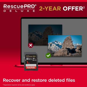 SanDisk 1TB Extreme PRO SDXC card, SD Card, V60 Memory card, 6K & 4K UHD, up to 280 MB/s, Shock, Temperature, Water and X-Ray Proof, RescuePro Deluxe data recovery software,...