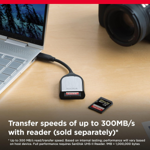 SanDisk 256GB Extreme PRO SDXC card, SD Card, V90 Memory Card, 8K, 4K and Full HD Video, up to 300 MB/s, Shock, Temperature, Water and X-Ray Proof, UHS-II, Class 10, U3,