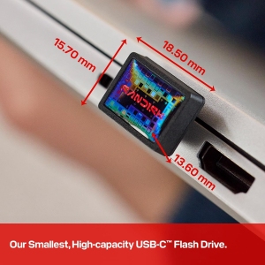 SANDISK Extreme Fit, USB-C Flash Drive 1TB (Up to 400MB/s read speeds, plug-and-stay storage, USB 3.2 Gen 1, USB Type-C, SANDISK Memory Zone app)