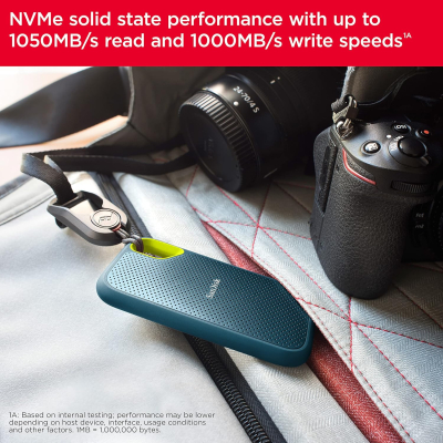 SANDISK Extreme Portable SSD 4TB (up to 1050 MB/s read, 1,000MB/s write, USB-C, NVMe Solid State Performance, IP65 rated for dust and water resistance, Updated Firmware) Monterey