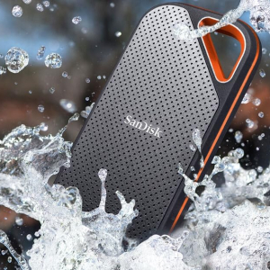 SANDISK Extreme PRO Portable SSD 2TB (up to 2000 MB/s read speeds, Powerful NVMe Solid State Performance, IP65 rated for dust and water resistance, 256-bit AES hardware...