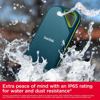 SANDISK Extreme PRO Portable SSD 4TB (up to 2000MB/s read/write speeds, 256 bit AES hardware encryption, up to three-meter drop protection, IP65 water and dust resistance) Monterey
