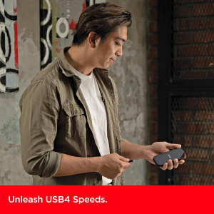 SanDisk Extreme PRO Portable SSD with USB4 4TB, (Up to 3800 MB/s read speed, up to 3700MB/s write speed, Powerful NVMe Solid State Performance, 40Gbps) Black