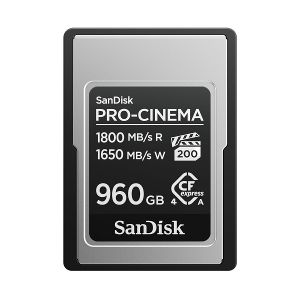 SanDisk PRO-CINEMA CFexpress Type A Card 480GB (read speeds up to 1800MB/s, write speeds up to 1650MB/s, 4K, 6K, 8K, VPG200, Rescue PRO)