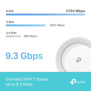 TP-Link Deco BE9300(3-pack) WiFi 7 BE9300Mbps Whole Home Mesh WiFi System, 2.5Gbps Ports, VPN Supported, Router & Extender Booster, AI-Driven Mesh, 6 GHz Band, Homeshield, Alexa...