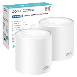 TP-Link Deco XE75(2-pack) AXE5400Mbps Wi-Fi 6E WiFi Mesh System, 8K Streaming, True Tri-Band Speed, AI-Driven WiFi Booster Router, Covers 500m2, Connect 200 Devices, Alexa, Easy...