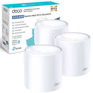 TP-Link Deco XE75(2-pack) AXE5400Mbps Wi-Fi 6E WiFi Mesh System, 8K Streaming, True Tri-Band Speed, AI-Driven WiFi Booster Router, Covers 500m2, Connect 200 Devices, Alexa, Easy...