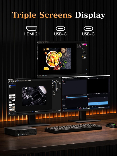 MINISFORUM AMD Ryzen 9 9955HX Barebone with MS-A2 Mini PC (16C/32T, up to 5.4GHz), PCIe×16, HDMI/2x USB-C (8K@60Hz), 2x SFP+ 10G, 2x 2.5G LAN, 3x SSD M.2 (2280/22110/U.2),NO...