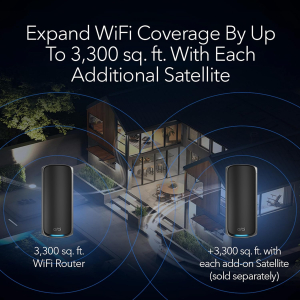 NETGEAR Orbi 970 Series Quad-band WiFi 7 Mesh Add-on Satellite (RBE970B) - Works With Orbi RBE972SB And RBE973SB, Adds Coverage Up To 3,300 sq. ft., BE27000 802.11be (Up To 27Gbps)