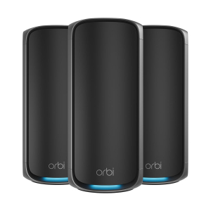 NETGEAR Orbi 970 Series Quad-band WiFi 7 Mesh Add-on Satellite (RBE970B) - Works With Orbi RBE972SB And RBE973SB, Adds Coverage Up To 3,300 sq. ft., BE27000 802.11be (Up To 27Gbps)